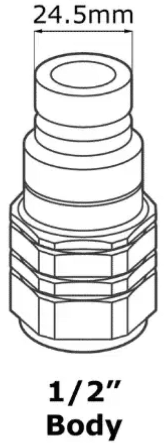 Universal Quick Coupler 1/2" M